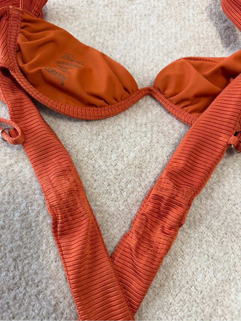 Bydee Rust Ribbed Underwire Bikini Set - Picture 10 of 15